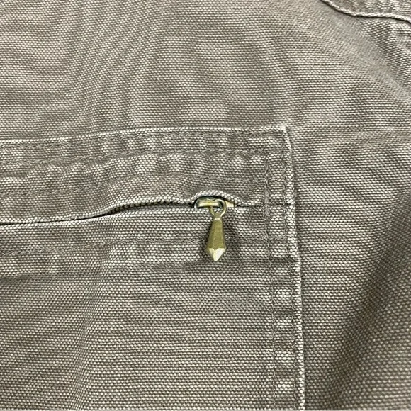 vintage L.L. Bean chore jacket flannel lined brown twill wind resistant men's L - Picture 7 of 9